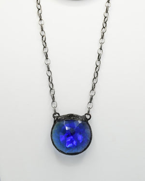 Royal Blue crystal necklace