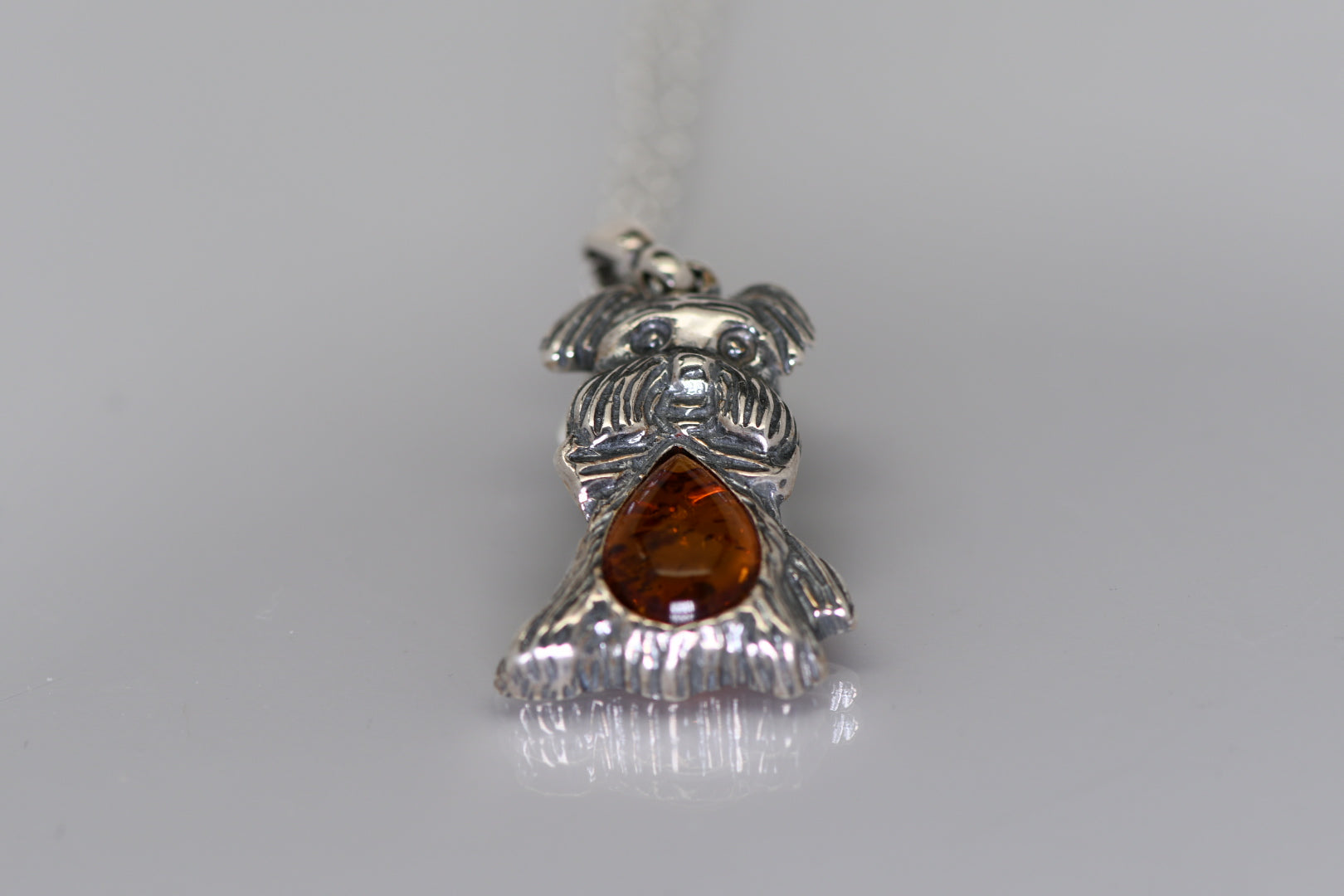 Baltic Amber Dog pendant