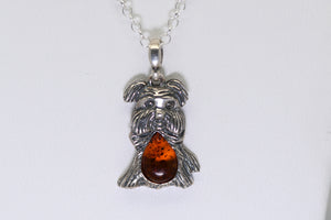 Baltic Amber Dog pendant