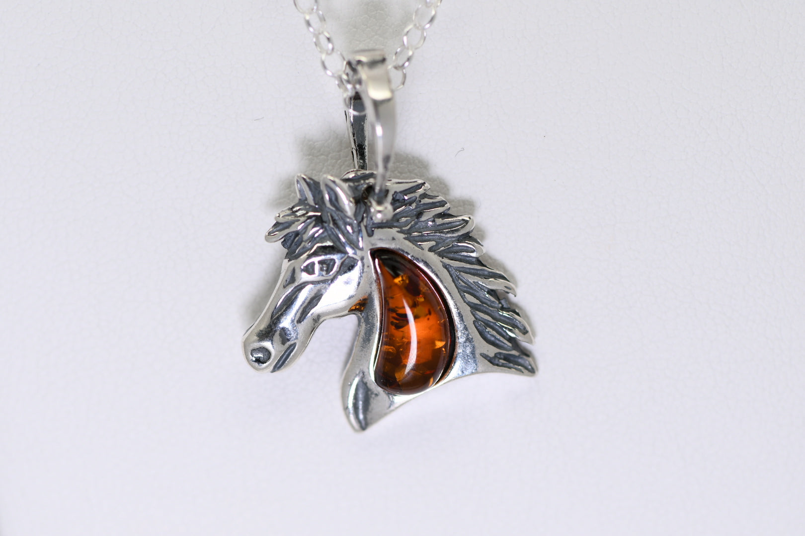 Baltic Amber large horse pendant