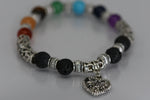 Chakra Bracelet with heart charm
