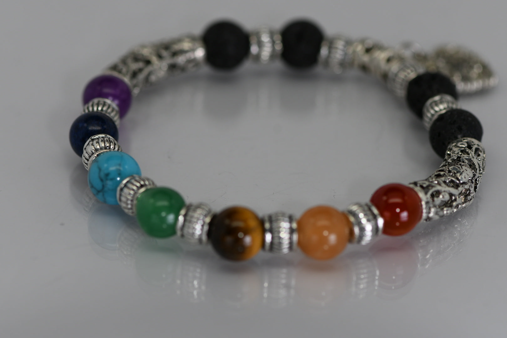 Chakra Bracelet with heart charm