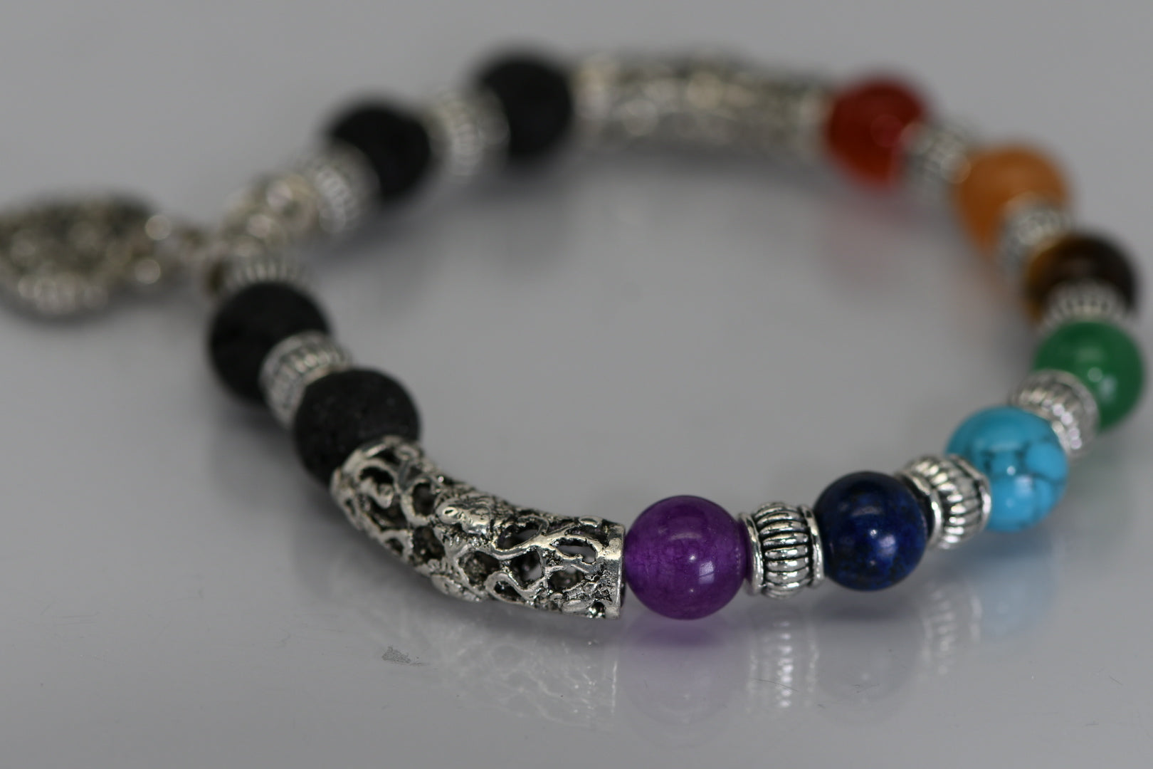 Chakra Bracelet with heart charm