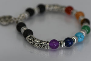 Chakra Bracelet with heart charm