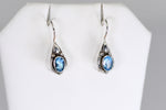 Blue Topaz Earrings - Sterling Silver