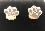 Dog Paw stud Earrings sterling silver