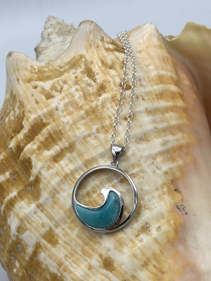 Amazonite Wave Pendant
