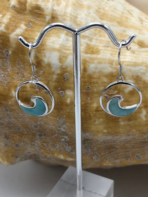 Amazonite Wave Earrings