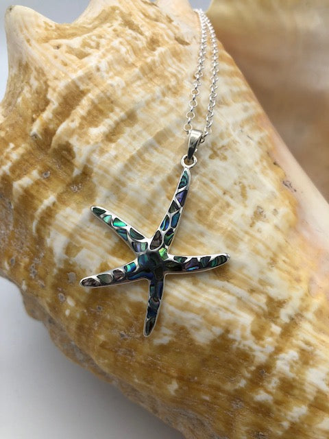 Abalone Shell Starfish Pendant