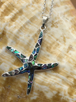 Abalone Shell Starfish Pendant