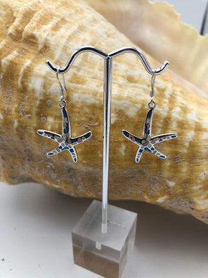 Starfish -  Opal Earrings with pink