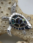 Sea Turtle - Abalone Pendant