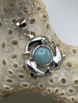 Larimar Dolphin pendant