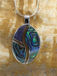 Beautiful Abalone and Charoite Pendant