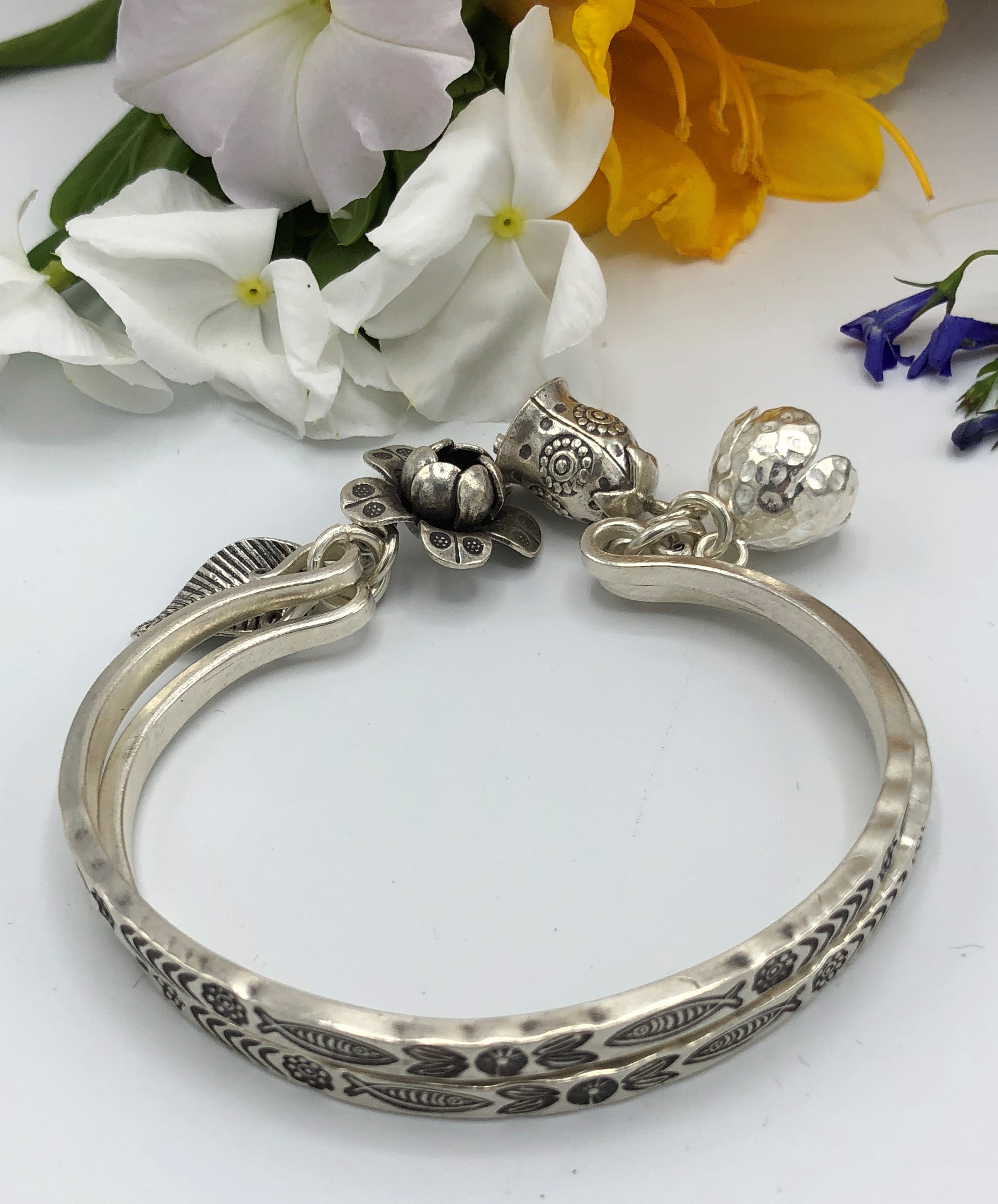 Cuff Bracelet with dangles