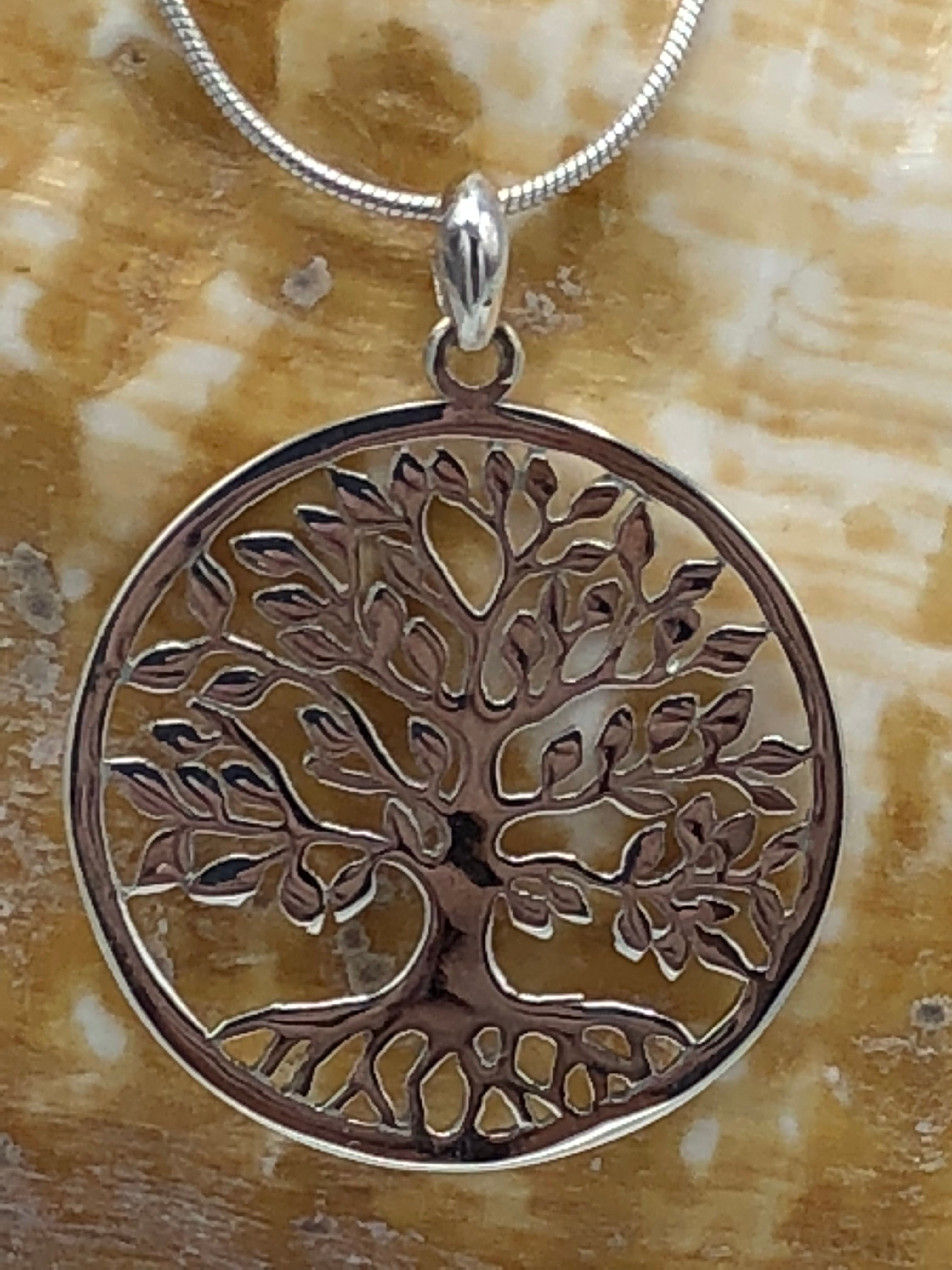 Round Sterling Tree of Life Pendant