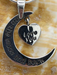 I love you to the moon and back - pendant