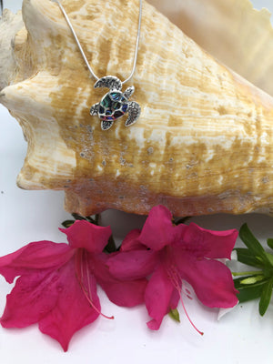Abalone Sea Turtle in sterling silver