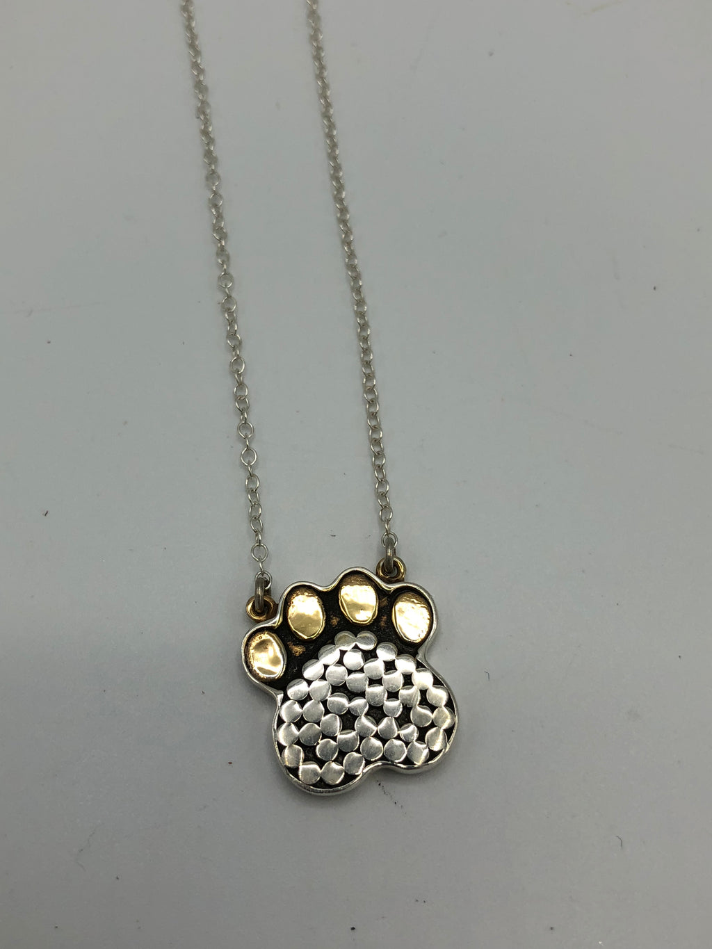 Reversible two tone "Hope For Paws Necklace"