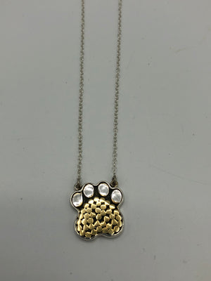 Reversible two tone "Hope For Paws Necklace"