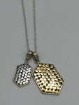 Dog tags necklace - two tone reversible