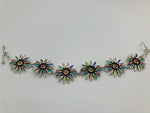 Primavera Opal Sterling Silver Daisy Bracelet