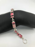 Mosaic Sterling Silver Links Bracelet - Rose Color