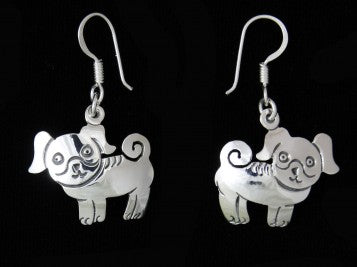 Puppy earrings in Sterling Silver