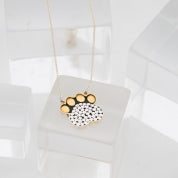 Reversible two tone "Hope For Paws Necklace"