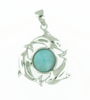 Larimar Dolphin pendant